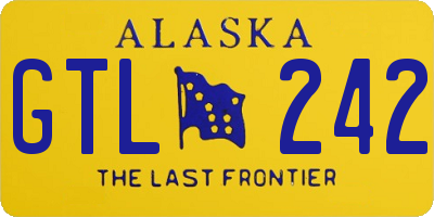 AK license plate GTL242