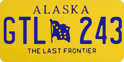 AK license plate GTL243