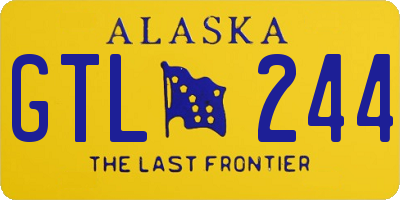 AK license plate GTL244