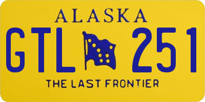 AK license plate GTL251