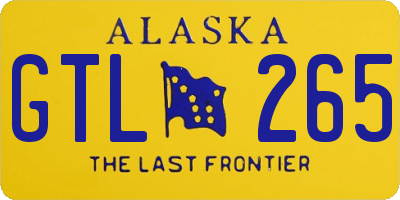 AK license plate GTL265