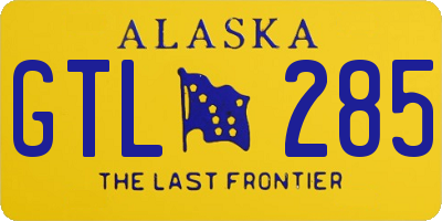 AK license plate GTL285