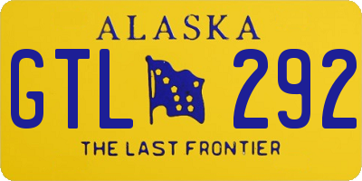AK license plate GTL292