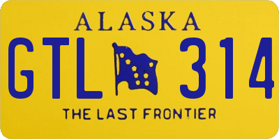 AK license plate GTL314