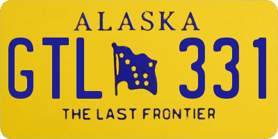 AK license plate GTL331