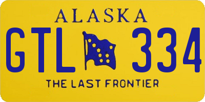 AK license plate GTL334