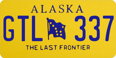 AK license plate GTL337