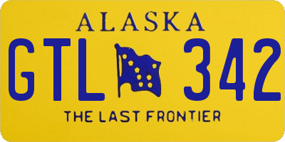 AK license plate GTL342