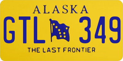 AK license plate GTL349