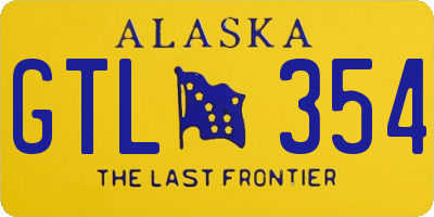 AK license plate GTL354