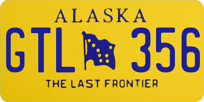 AK license plate GTL356