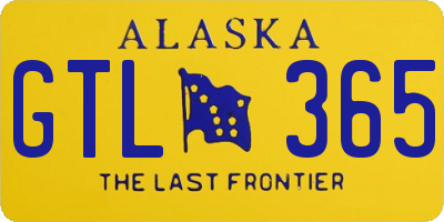 AK license plate GTL365