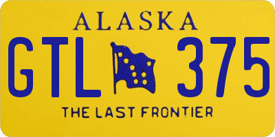AK license plate GTL375