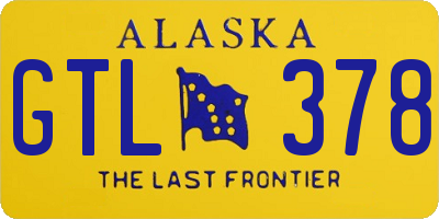 AK license plate GTL378