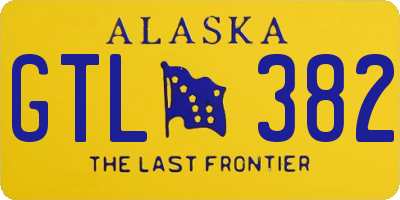 AK license plate GTL382
