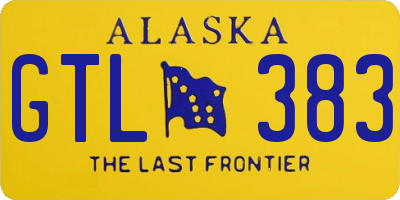 AK license plate GTL383