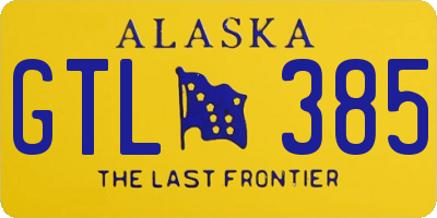 AK license plate GTL385