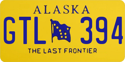 AK license plate GTL394