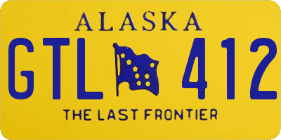 AK license plate GTL412