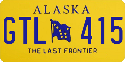 AK license plate GTL415
