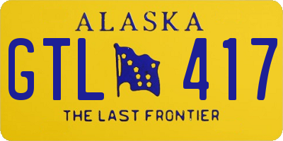 AK license plate GTL417