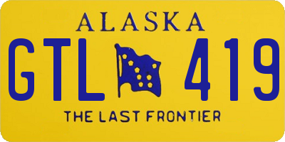 AK license plate GTL419