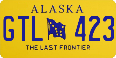 AK license plate GTL423