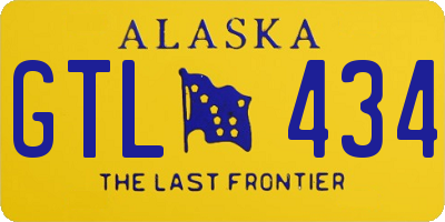 AK license plate GTL434