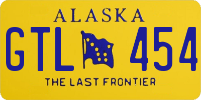 AK license plate GTL454