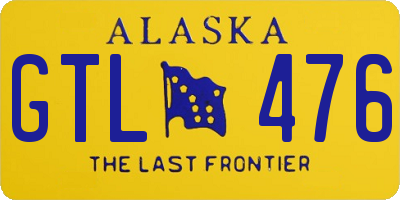 AK license plate GTL476