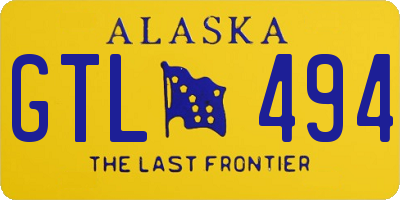 AK license plate GTL494