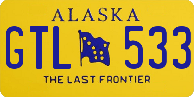 AK license plate GTL533