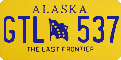 AK license plate GTL537
