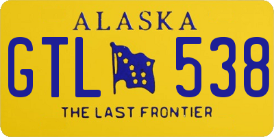 AK license plate GTL538