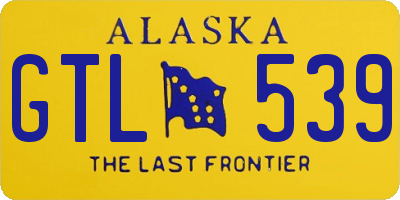 AK license plate GTL539