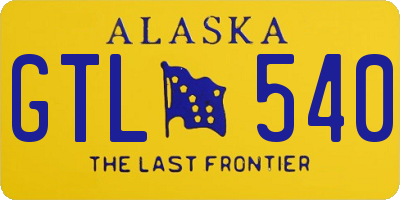 AK license plate GTL540
