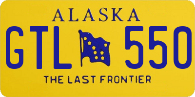 AK license plate GTL550