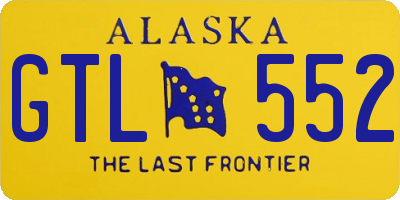 AK license plate GTL552