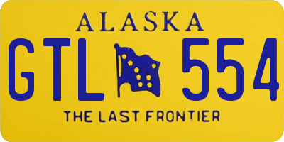 AK license plate GTL554