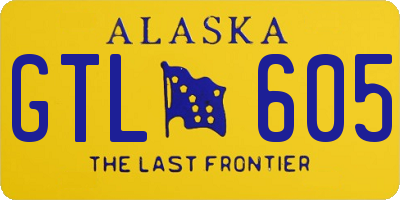 AK license plate GTL605