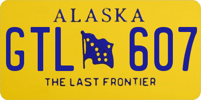 AK license plate GTL607