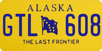 AK license plate GTL608