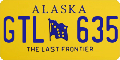 AK license plate GTL635