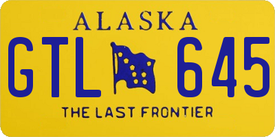 AK license plate GTL645