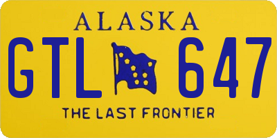 AK license plate GTL647