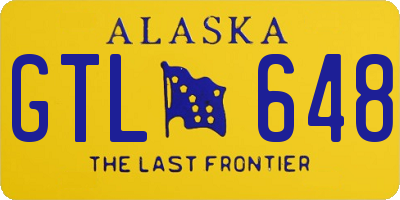 AK license plate GTL648