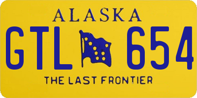 AK license plate GTL654