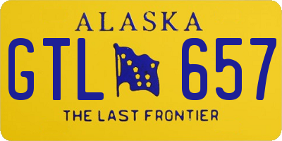 AK license plate GTL657