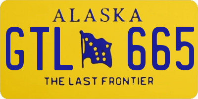 AK license plate GTL665
