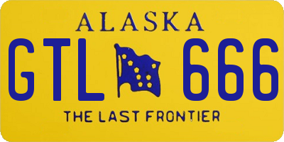 AK license plate GTL666